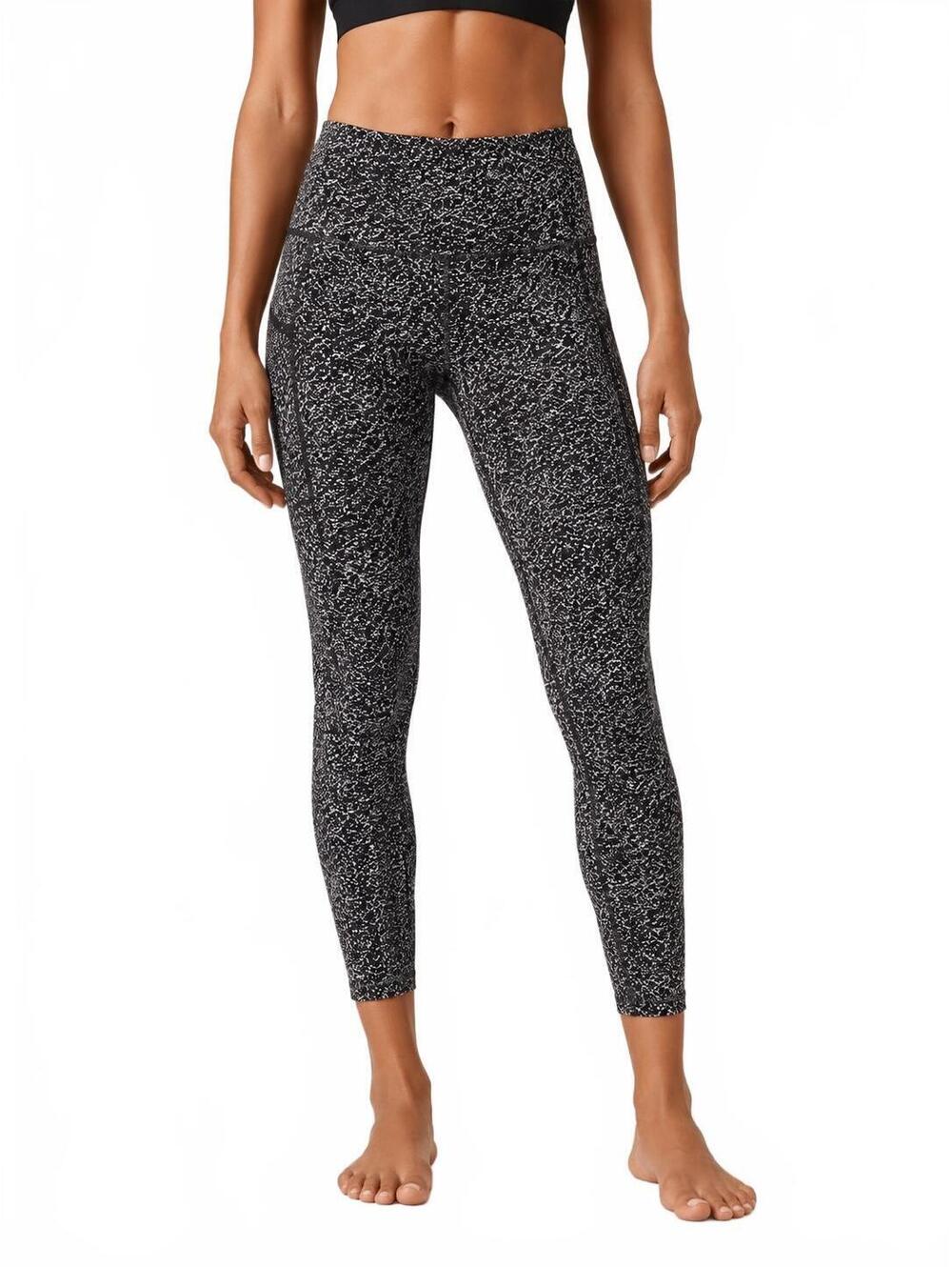 Athleta Lightning Static 7/8 Tight Black White NWT Size S